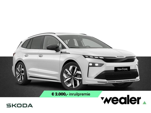 Skoda Enyaq iV 85 Sportline Elektromotor 286 PK | Panoramadak | 20" Lichtmetalen velgen | Winter pakket |