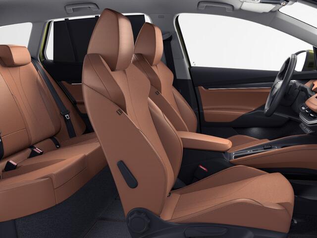 Skoda Enyaq iV Business Edition Elektromotor 210 kW / 286 PK SUV | Metallic Lak | Cognac Leder | Trekhaak wegklapbaar | Business upgrade - advanced