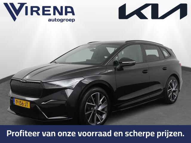 Skoda Enyaq iV 80 KWh Sportline - Trekhaak wegklapbaar - Sportstoelen - Stoelverwarming - Achteruitrijcamera - Panorama dak - Virena Zekerheidspakket ¤895,-