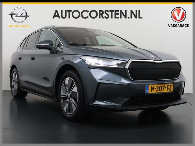Skoda Enyaq iV 80 Leer Pano-Dak/SchuifDak SOH 93% Trekhaak Camera Navi Ecc Apple Carplay Android Auto Pdc Cruise Control Privacy Glas Led DAB Stuur+Stoel+a-Bankverwarmd Elek.Achterklep Lane Assist Keyless Luxus 1e Eigenaar Origineel Nederlandse Auto Dealeronderhouden 1.