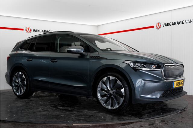Skoda Enyaq iV 90% SOH Panoramadak Trekhaak Warmtepomp Leder 60