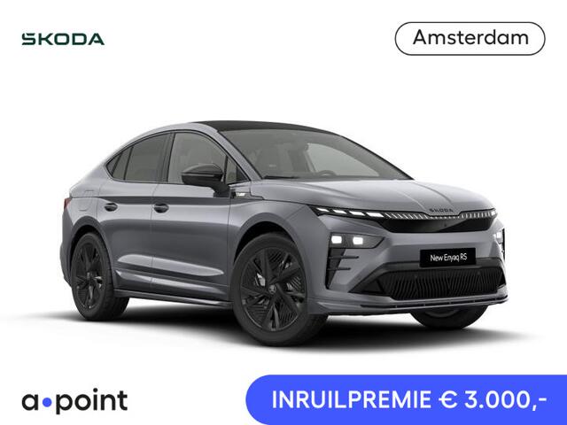 Skoda Enyaq iV Coupé 85X RS | 4x4 | panoramadak | Travel Assist | stoel- en stuurverwarming |