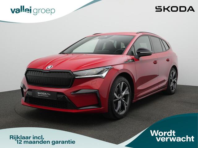 Skoda Enyaq iV 80 Sportline 204 pk | Trekhaak | Warmtepomp | Achteruitrijcamera | Leder/alcantara | Adaptive Cruise | Navigatie | Sportonderstel | Keyless