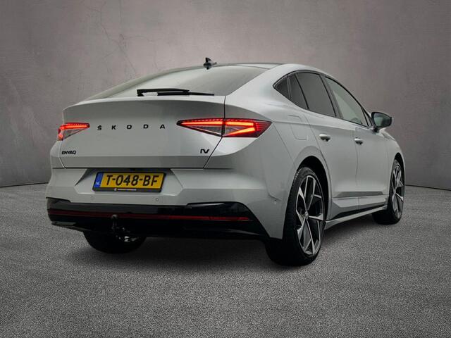 Skoda Enyaq iV Coupé 80 RS 300pk Automaat Trekhaak, Panoramadak, Adaptive cruise control, Navigatie, Achteruitrijcamera, Elektrische achterklep, Stoelverwarming