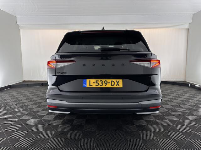 Skoda Enyaq iV 60 [ 3-Fase ] {SOH-87%} (INCL-BTW) *LEATHER-FABRIC | FULL-LED | ADAPTIVE-CRUISE | BLINDSPOT | DIGI-COCKPIT | CAMERA | KEYLESS | NAVI-FULLMAP | AMBIENT-LIGHT | ECC | HEATED-COMFORTSEATS | DAB+ | PDC | 20''ALU*