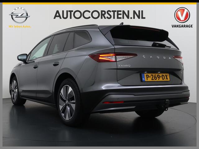 Skoda Enyaq iV 60 SOH 94% Trekhaak Warmtepomp Navi Ecc Apple Carplay Android Auto Cruise Control Pdc Keyless Advanced Privacy Glas Led DAB Isofix Draadloze telefoonlader Rijstrooksensor 1.000KG Trekgewicht 1e Eigenaar Origineel Nederlandse Auto