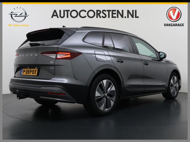 Skoda Enyaq iV 60 SOH 94% Trekhaak Warmtepomp Navi Ecc Apple Carplay Android Auto Cruise Control Pdc Keyless Advanced Privacy Glas Led DAB Isofix Draadloze telefoonlader Rijstrooksensor 1.000KG Trekgewicht 1e Eigenaar Origineel Nederlandse Auto