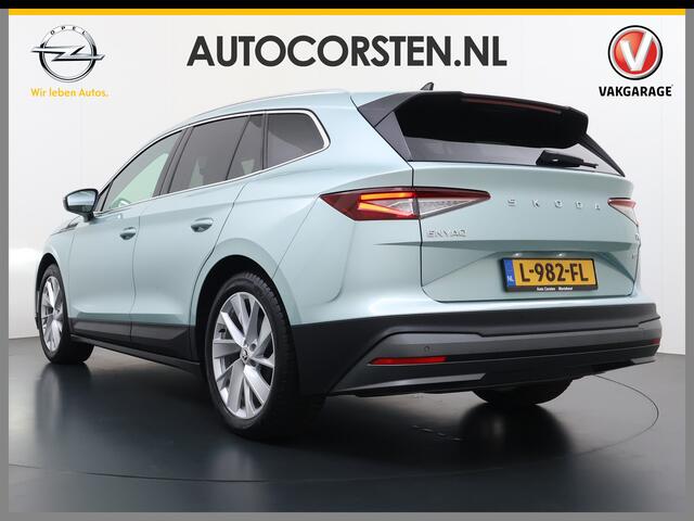 Skoda Enyaq iV 60 Panoramadak Leder Stuur+Stoel+Achterbankverwarming 3-Zone Ecc Navi Apple Carplay Android Auto Draadloze Telefoonlader SOH 90.6% Elek.Achterklep Privacy Glas Lmv 20" Led Pdc Isofix DAB Lane Assist Dealeronderhouden Origineel Nederlandse Auto Zeer Comple