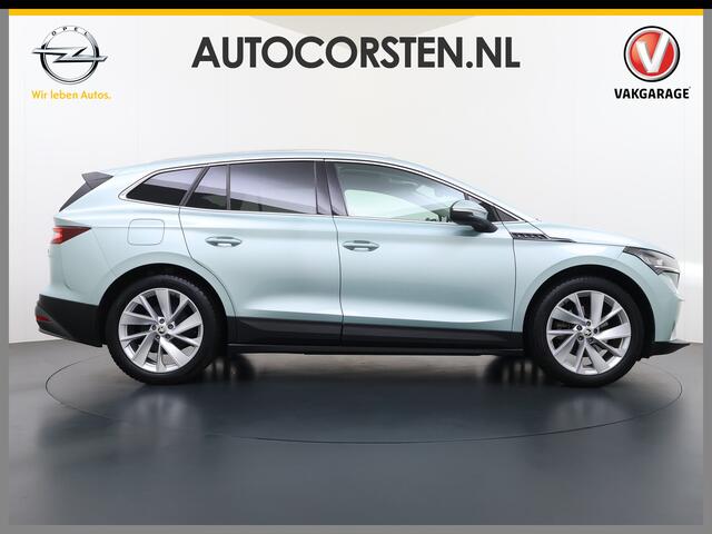 Skoda Enyaq iV 60 Panoramadak Leder Stuur+Stoel+Achterbankverwarming 3-Zone Ecc Navi Apple Carplay Android Auto Draadloze Telefoonlader SOH 90.6% Elek.Achterklep Privacy Glas Lmv 20" Led Pdc Isofix DAB Lane Assist Dealeronderhouden Origineel Nederlandse Auto Zeer Comple