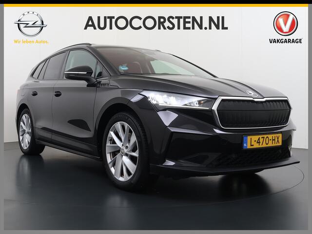 Skoda Enyaq iV 60 Panoramadak Trekhaak Leder Adap.Cruise Stoel+Stuur+Achterbankverwarming Camera 3-Zone Ecc SOH 90% Keyless Navi Pdc Elek.Achterklep Apple Carplay Android Auto P-Assist Privacy Glas Led Lmv 20" 1.000KG Trekgewicht 1e Eigenaar Origineel Nederlandse Auto Z