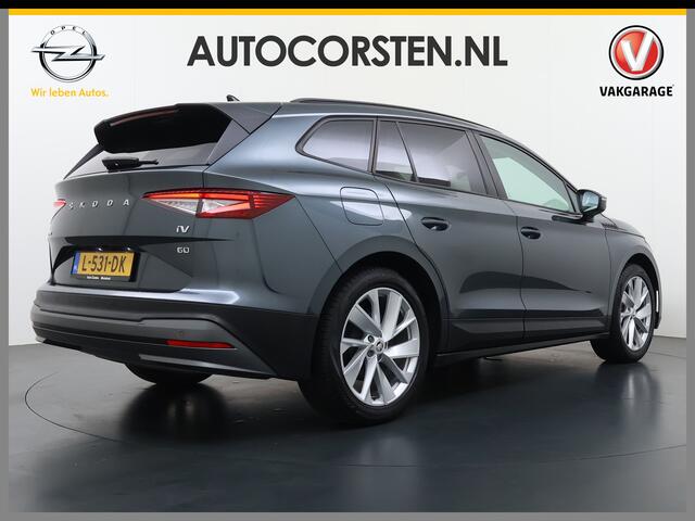 Skoda Enyaq iV 60 First Edition SOH 92% Adap.Cruise Camera Elek.Stoel+Memory Stoel+Stuurverwarming 3-Zone Ecc Apple Carplay Android Auto Pdc P-Assist Privacy Glas Lmv Led-Matrix Isofix Keyless advanced Bleutooth Rijstrooksensor 1e Eigenaar Dealeronderhouden Origineel Ne