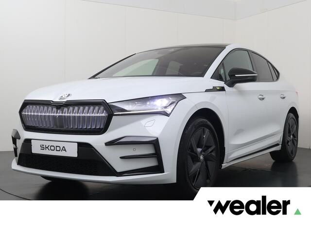 Skoda Enyaq iV Coupé 80 RS | 299 PK | SoH 91% | Warmtepomp | Achteruitrijcamera | Panoramadak | Canton Audio | Volleder | Head-up Display | Matrix LED |