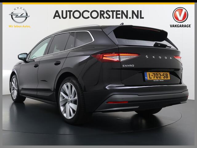 Skoda Enyaq iV 80 Warmtepomp Panoramadak Adap.Cruise 3-Zone Ecc Camera Stoel+Stuurverwarming Draadloze telefoonlader Elek.Achterklep Keyless Matrix Led File assistent Lmv 20"