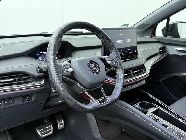 Skoda Enyaq iV Coupé 80 RS | 299 PK | SoH 92% | Adaptive Cruise Control | Achteruitrijcamera | Panoramadak | Matrix LED | Canton Audio | Volleder | Keyless Entry | Climate control | Draadloze telefoonlader | Elektrische achterklep | Navigatiesysteem | Sfeerverlichting | Stuur- & Stoelverwarming | Apple Carplay / Android Auto |