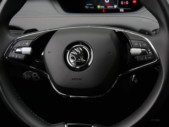 Skoda Enyaq iV 80 1ST EDITION/ LEER/ ADAPTIVE/ TREKHAAK/ BLINDSPOT/ ELEKT. STOEL/ ELEKT. KLEP/ SOH 92%