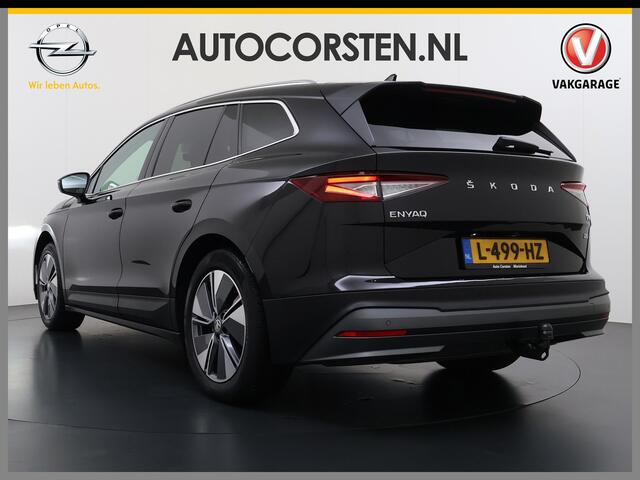 Skoda Enyaq iV 80 SOH 91% Warmtepomp Panoramadak Trekhaak Leder+Verwarmd Stuurverwarming Assistentie-Climate 2-Comfort-Pakket Adap.Cruise 3 Zone Ecc Camera Apple Carplay Android Auto Leder-pakket Keyless advanced Lmv Led P-Assist 1.000KG Trekgewicht 1e Eigenaar Origineel Nederlandse Auto