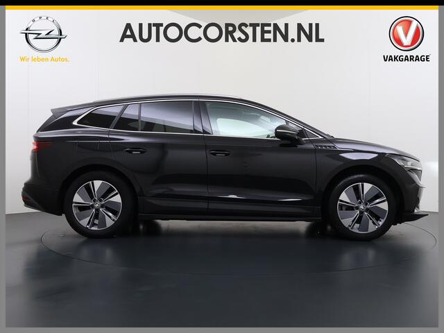 Skoda Enyaq iV 80 SOH 91% Warmtepomp Panoramadak Trekhaak Leder+Verwarmd Stuurverwarming Assistentie-Climate 2-Comfort-Pakket Adap.Cruise 3 Zone Ecc Camera Apple Carplay Android Auto Leder-pakket Keyless advanced Lmv Led P-Assist 1.000KG Trekgewicht 1e Eigenaar Origineel Nederlandse Auto
