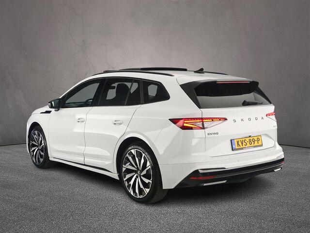 Skoda Enyaq iV 60 Sportline 204pk Automaat, Panoramadak, Stoelverwarming, Stuurverwarming, Achteruitrijcamera, Elektrische achterklep, Dodehoeksensoren, Parkeersensoren, Matrix LED koplampen, Navigatie, App-connect