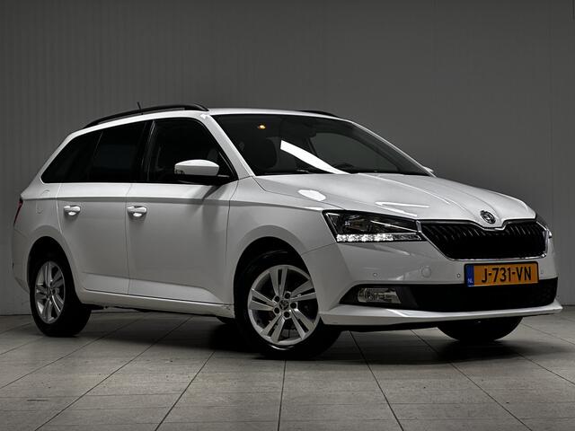 Skoda FABIA Combi 1.0 TSI Style/ Trekhaak/ PDC V+A/ Extra getint Glas/ DAB+/ 15'' LMV/ Apple + Android/ Navi/ Clima/ Cruise/ Elek. pakket/ Isofix/ Bluetooth/ Multi. LEDER. Stuur/ Mistl./ LED Dagrijverl./ Dakrails.