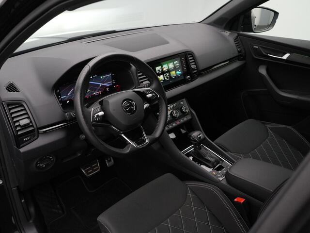 Skoda Karoq Sportline Business 1.5 TSI 150 pk DSG | Trekhaak | Matrix LED | Rondomzicht camera | Stoel-/achterbankverwarming | CANTON sound