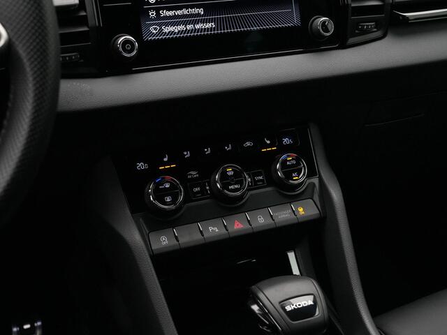 Skoda Karoq 1.5 TSI ACT 150 pk DSG Sportline | Panoramadak | Leder | Geheugenstoelen | Adaptief onderstel | Matrix LED | Stuur-/achterbankverwarming