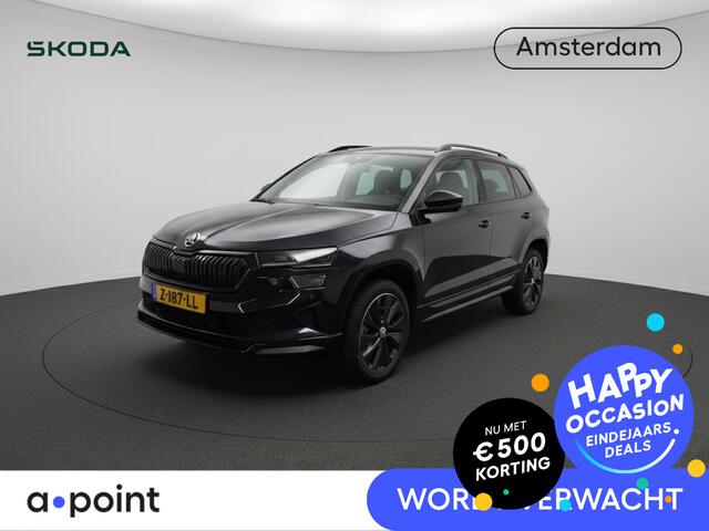 Skoda Karoq 1.5 TSI ACT Sportline Business 150 pk Automaat (DSG) | Verlengde garantie | Navigatie via App | Parkeersensoren | Achteruitrijcamera | Adaptieve cruise control | Stoelverwarming |