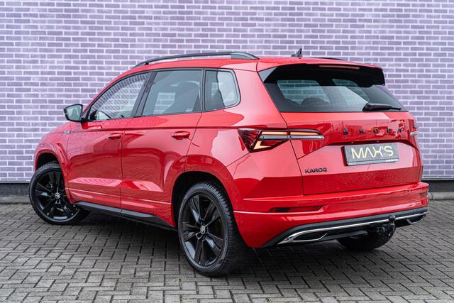 Skoda Karoq 1.5 TSI 150pk DSG Sportline Business | Adaptive Cruise Control | LED Matrix koplampen | Trekhaak | Achteruitrijcamera | Virtual Cockpit | 18" LM-velgen | Apple Carplay |