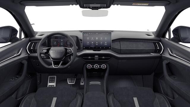 Skoda Kodiaq 1.5 TSI PHEV 204 6DSG Sportline Business Automaat | Mechanisch wegklapbare trekhaak | Multifunctioneel verwarmbaar 3 spaaks sportstuur incl. peddels voor recuperatie en HOD (hands off detectie)