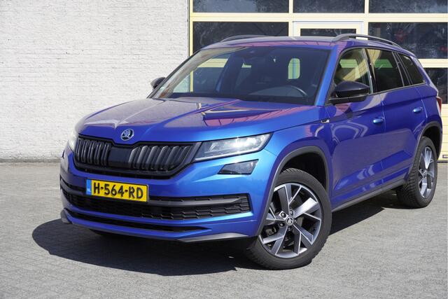 Skoda Kodiaq 1.5 TSI 150PK! Automaat Sportline Business BJ2020 Lmv 19" | Led | Pdc | Navi | Keyless entry | Elek. trekhaak | Elek. achterklep | Achteruitrijcamera | App-Connect | Canton Audio | Virtual cockpit | Elek. Be stoel+Mem | Verwarmde voorstoelen