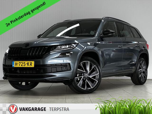 Skoda Kodiaq 1.5 TSI Sportline Business/ Automaat!/ 20'' LMV/ Zwarte-Hemel/ Virtual Cockpit/ Camera/ Keyless-GO/ LED Koplampen/ Lane-Assist./ Half Leder - Alcantara/ Apple + Android/ DAB+/ Stoelverw./ Elek. Stoel(en) + Memory.