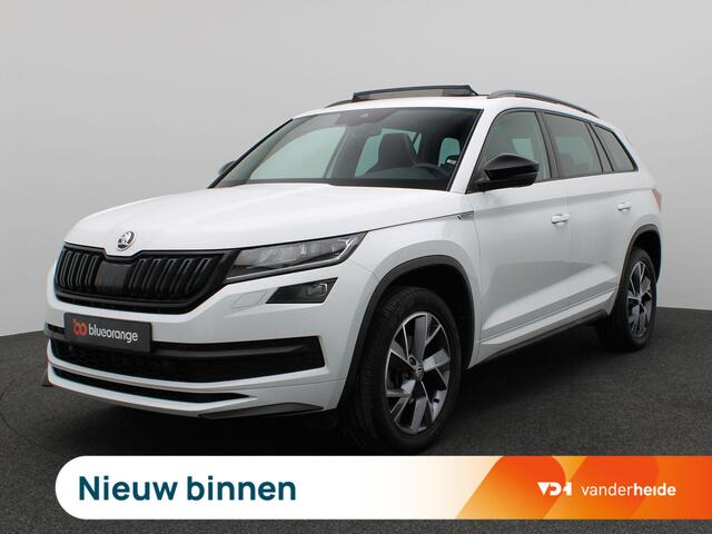 Skoda Kodiaq 1.5 TSI Sportline Business 7p. 150PK DSG Pano-Schuifdak, Adaptieve Cruise Controle, Navi, Keyless, Side Assist, Virtual Pedal, Memorystoel, Stoelverwarming, Trekhaak, 18" LM Velgen
