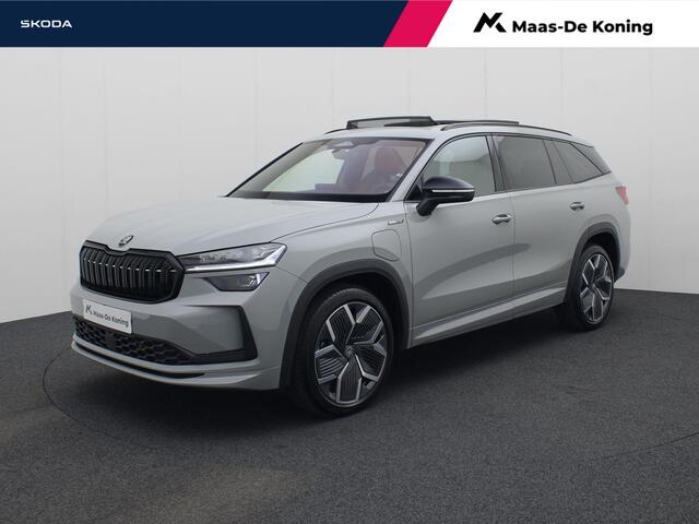 Skoda Kodiaq 1.5 TSI 204pk DSG PHEV Sportline Business · Panoramadak · Parkeersensoren + Camera · Trekhaak · Garantie t/m 30-07-2030 of 100.000km