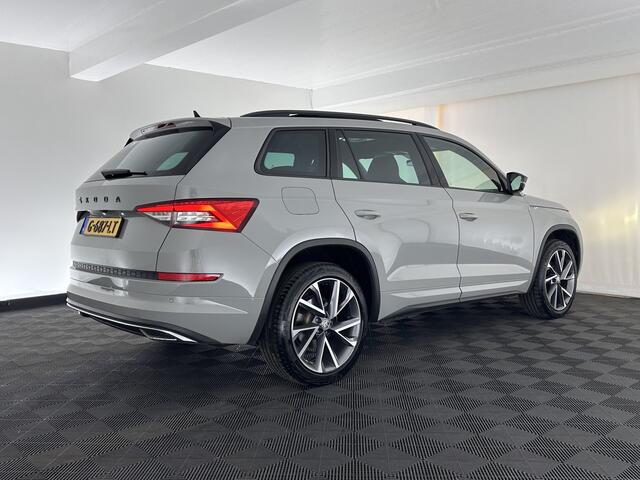 Skoda Kodiaq 1.5 TSI Sportline Business Aut. *PANO | LEATHER-ALCANTARA | FULL-LED | MEMORY-PACK | CANTON-SOUND | CAMERA | KEYLESS | DIGI-COCKPIT | SPORTSEATS | DAB+ | AMBIENT-LIGHT | CARBON | TOWBAR | 20''ALU*
