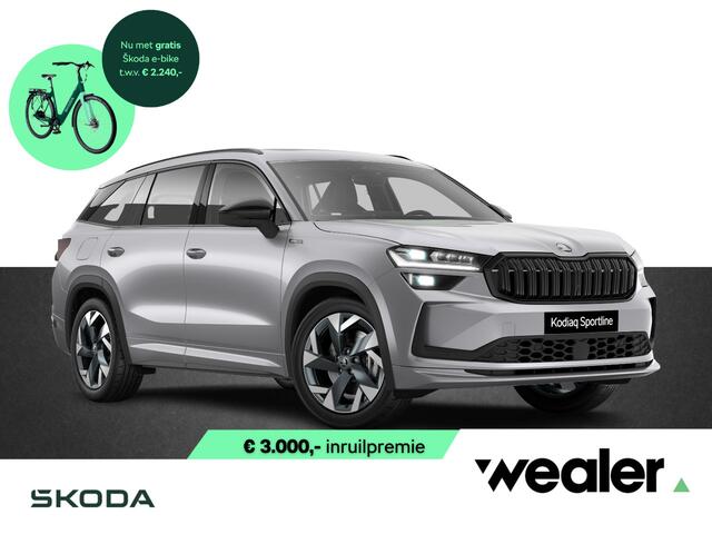 Skoda Kodiaq Sportline Business 1.5 TSI PHEV 204 PK GRATIS E-BIKE | Trekhaak | Panorama dak | 19" lichtmetalen velgen |