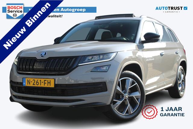 Skoda Kodiaq 1.5 TSI Sportline Business | Incl. 12 maanden garantie | Trekhaak | Schuif/kantel dak | Premium audio | Stoelverwarming | Stuurverwarming | Cruise control | Apple Carplay/Android Auto | Climate control | Bluetooth | Airco | Elektrische achterklep