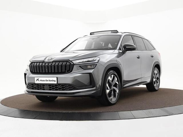 Skoda Kodiaq 1.5 TSI PHEV 204pk Sportline Business · Panoramadak · Camera · Trekhaak · Matrix LED · Canton Audio · Side Assist · Elek. Voorstoelen + Geheugen · Garantie t/m 14-05-2029 of 100.000km