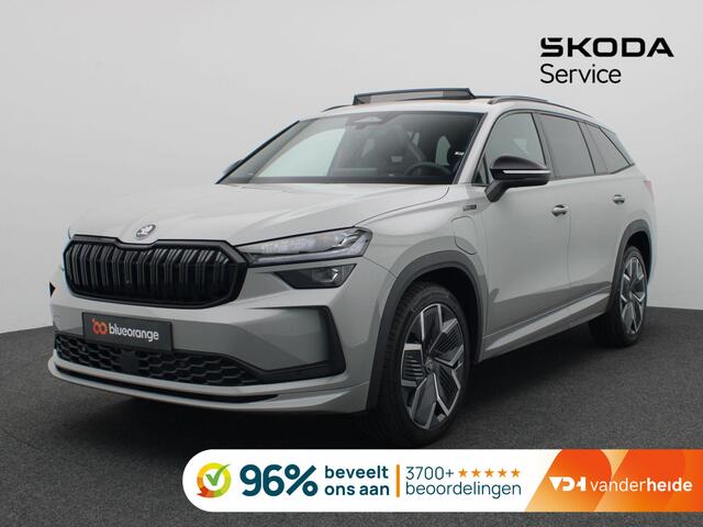 Skoda Kodiaq 1.5 TSI PHEV Sportline Business 204PK DSG Pano-schuifdak, matrix led, trekhaak, Canton sound, adaptive cruise, side assist, stoelverwarming voor & achter, stuurwielverwarming, keyless, alarm, 20" lichtmetaal