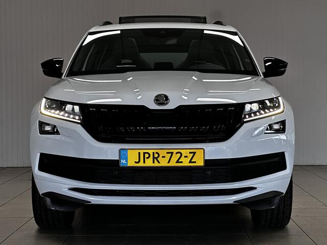 Skoda Kodiaq 2.0 TSI 4x4 Sportline Business/ 191pk!/ Trekhaak/ 19'' LMV/ Keyless/ Camera/ Virtual Cockpit/ Sportstoelen/ Panorama-Dak/ elek. Stoelen + Memory/ Stoelverw./ Apple + Android/ LED Koplampen/ Dode-HOEK./ Adaptive Cruise.