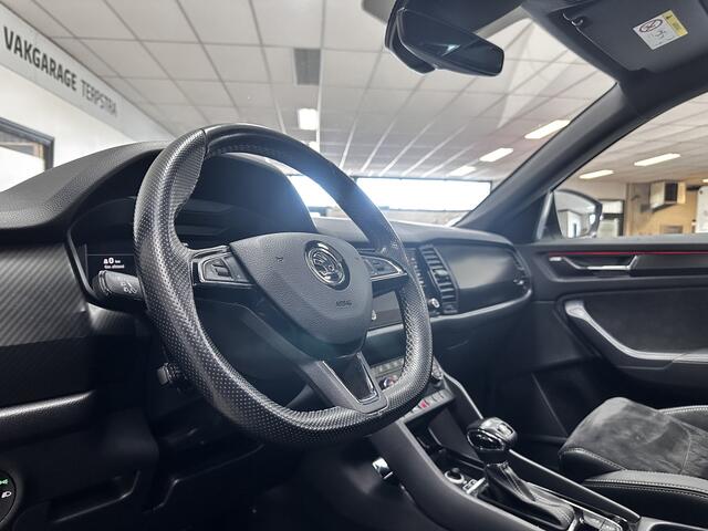 Skoda Kodiaq 2.0 TSI 4x4 Sportline Business/ 191pk!/ Trekhaak/ 19'' LMV/ Keyless/ Camera/ Virtual Cockpit/ Sportstoelen/ Panorama-Dak/ elek. Stoelen + Memory/ Stoelverw./ Apple + Android/ LED Koplampen/ Dode-HOEK./ Adaptive Cruise.