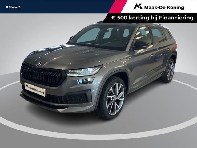 Skoda Kodiaq 1.5TSI/150PK Sportline DSG · Panoramadak · 20"LM · Apple/Android · Trekhaak · Garantie t/m 12-08-2026 of 100000km.
