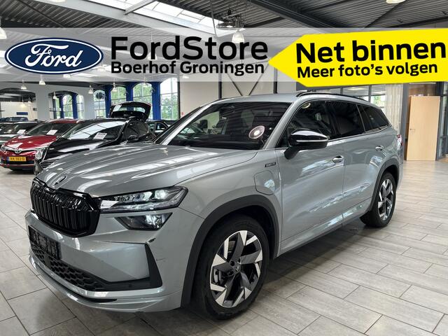 Skoda Kodiaq 1.5 TSI PHEV 204 pk Sportline | Stoelverw. | Stuurverw. | El. a. klep | El. verst. stoel + geh. | LED | 19" | Keyles entry |