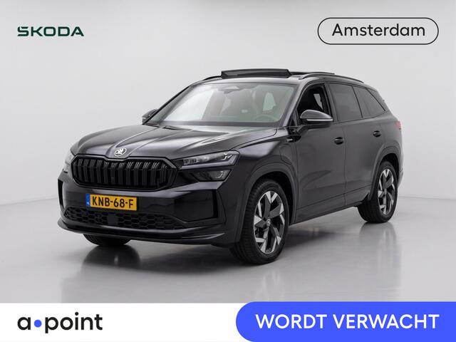 Skoda Kodiaq 1.5 TSI PHEV Sportline Business 204 pk Automaat (DSG) | Verlengde garantie | Navigatie | Panoramadak | Trekhaak (wegklapbaar) | Parkeersensoren | Achteruitrijcamera | Adaptieve cruise control | Stoelverwarming v/a |