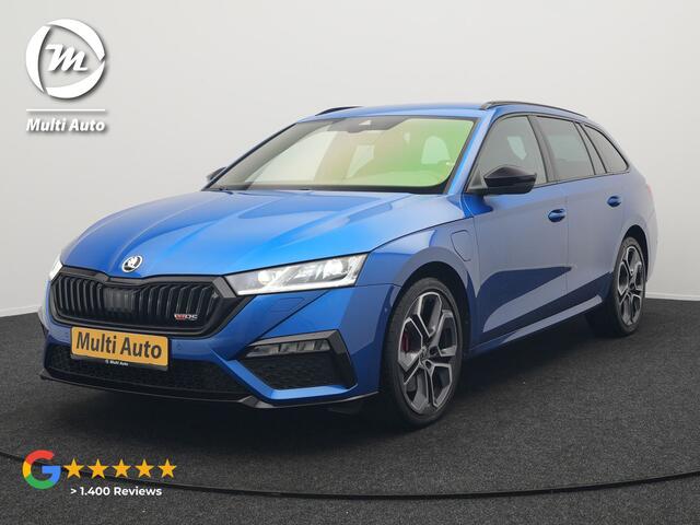 Skoda OCTAVIA Combi 1.4 TSI RS iV Business Plug In Hybrid 245pk Dealer O.H PHEV | Adaptive Cruise | Camera | Sportstoelen Verwarmd | Apple Carplay | Navigatie | Crystal LED | Blis | Keyless | Stuur Verwarmd | Virtual | DAB |