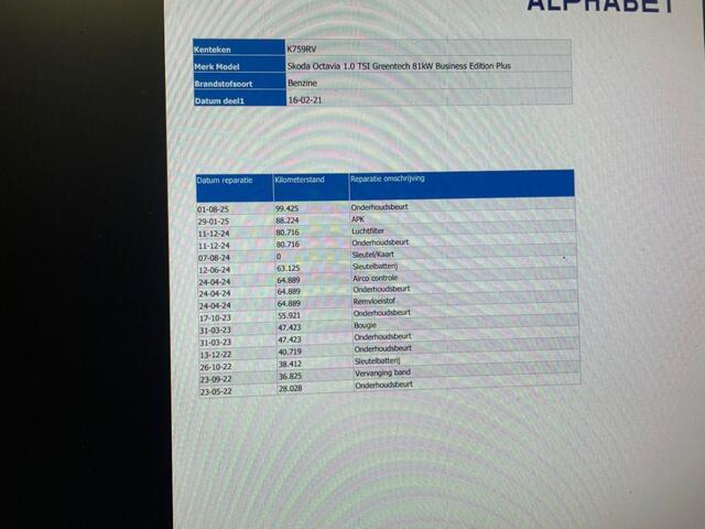 Skoda OCTAVIA Sedan 1.0 TSI Business Edition Plus - Digitaal Cockpit, Carplay, Navi, Cruise, Stoelverw,