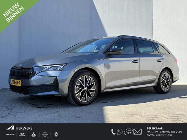 Skoda OCTAVIA Combi 1.5 TSI MHEV Sportline Business / Fabrieksgarantie t/m 12-2028 / Adaptieve Cruise Control / Navigatie / Apple Carplay/Android Auto / Achteruitrijcamera / Stoelverwarming / Sportstoelen / Elektrische achterklep /