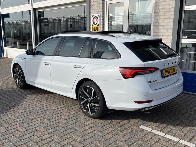 Skoda OCTAVIA Combi 1.4 TSI iV PHEV Sportline Business / AUTOMAAT/ PANO/ ACC/ SMARTLINK/ PARK.SENSOREN V+A/ CAMERA/ STOELVERWARMING/ RIJ-MODI/ KEYLESS/ NAVI/ DAB/ CLIMA/ LED/ 18'' LMV