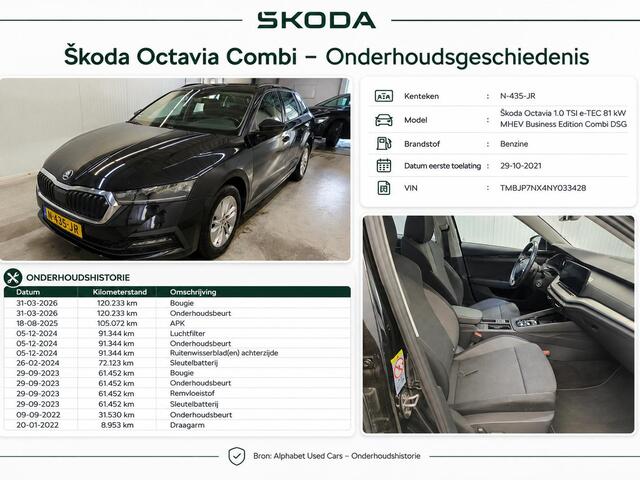 Skoda OCTAVIA Combi 1.0 e-TSI Business Edition Trekhaak Airco ECC Navi Wireless Carplay PDC VA Full LED Virtual Cockpit Cruise Control