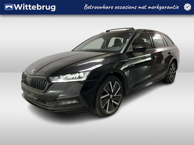 Skoda OCTAVIA Combi 1.4 TSI iV PHEV Sportline / AUTOMAAT/ PANO/ PARK.SENSOR.V+A/ CAMERA/ SMARTLINK/ ACC/ STOELVERWARM./ MEMORY SEAT/ DODEHOEK/ ELEK.ACHTERKLEP/ CANTON AUDIO/ RIJ-MODI/ DIGITAL DASH/ NAVI/ DAB/ CLIMA/ LED/ 18'' LMV