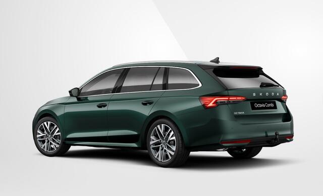 Skoda OCTAVIA Combi 1.5 TSI MHEV Sportline Tour / 18" Lichtmetalen velgen / Panoramadak / Suite interieur design selectie cognac / Trekhaak uitklapbaar / Chrome pakket / Winter pakket / Side Assist / Light & View Pakket
