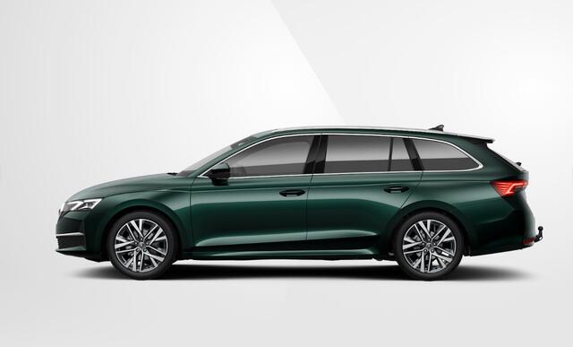 Skoda OCTAVIA Combi 1.5 TSI MHEV Sportline Tour / 18" Lichtmetalen velgen / Panoramadak / Suite interieur design selectie cognac / Trekhaak uitklapbaar / Chrome pakket / Winter pakket / Side Assist / Light & View Pakket